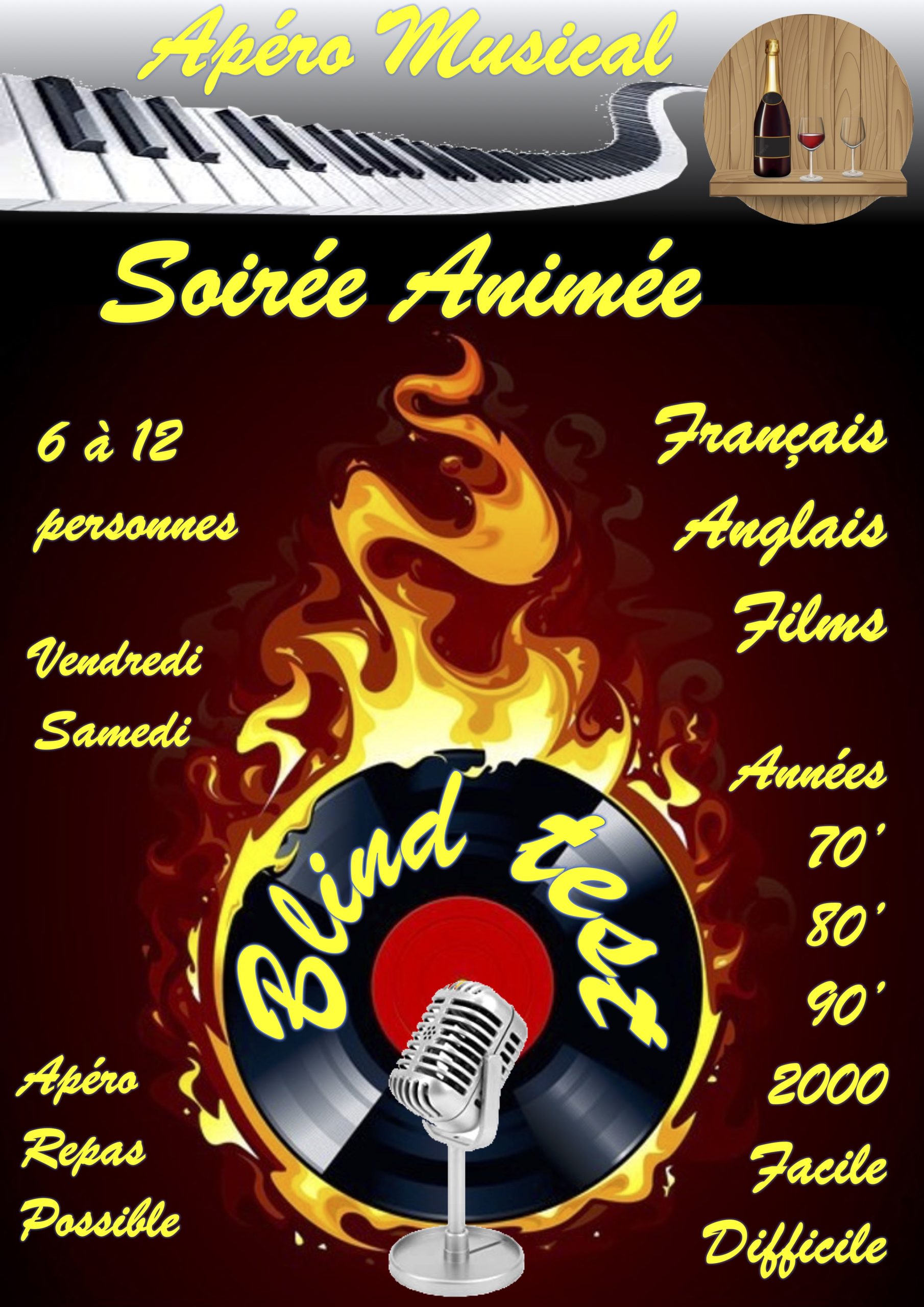 Quiz Musical blind test 20 Janvier Samedi Journée