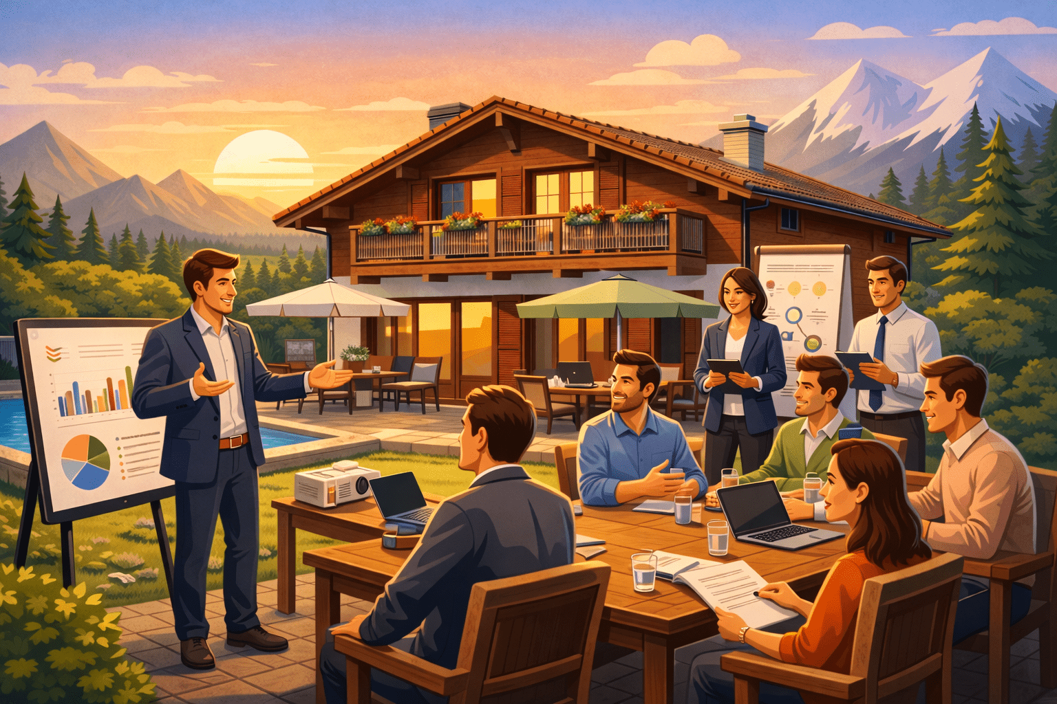 Image de séance de travail de la location maison vacances