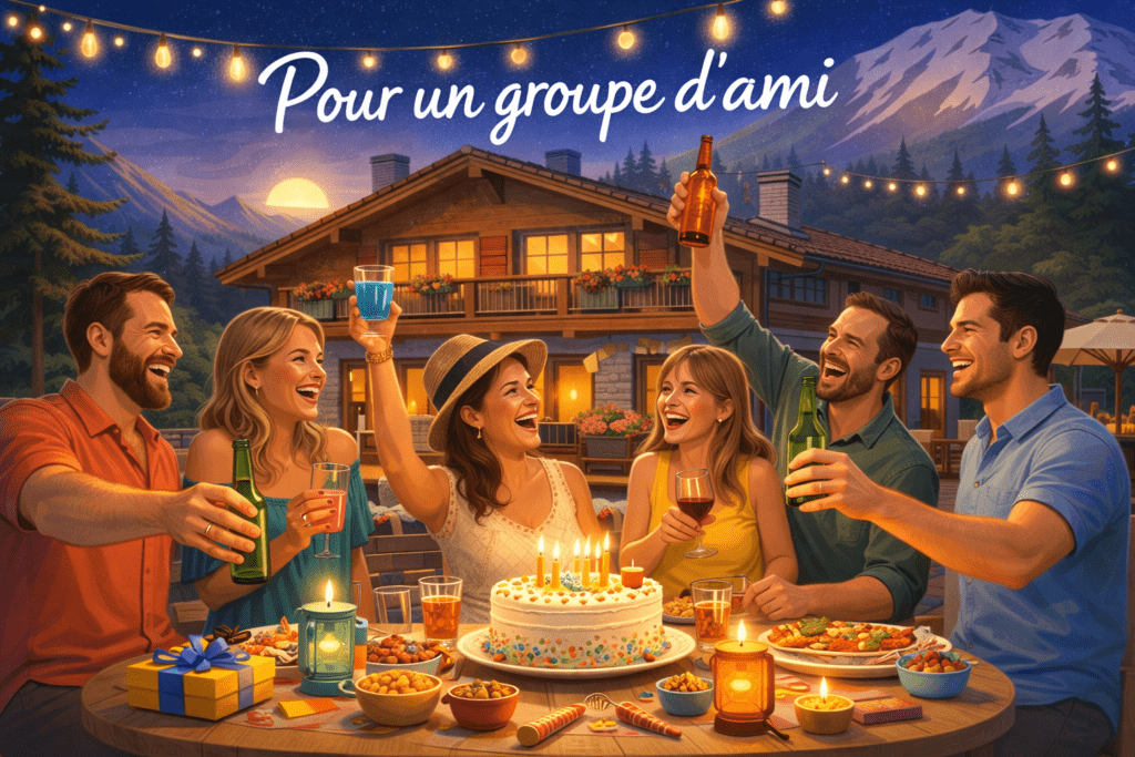 réunion pour groupe d'ami llocation-maison-vacance-gruyere-suisse