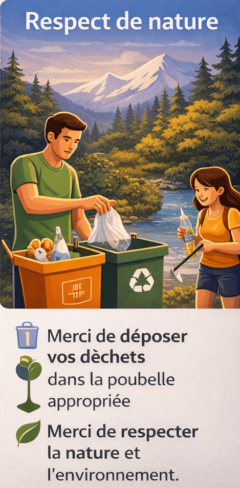 image qui décrit les informations des respect des règle respect nature pour la location maison vacances