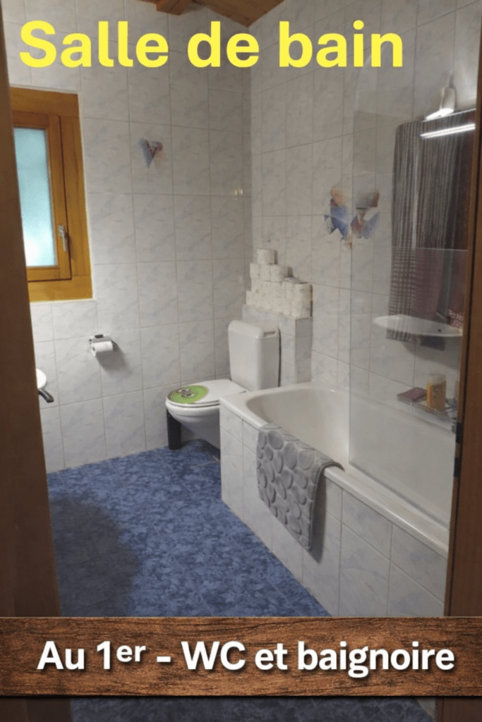 Image des 2 salles de bain location-maison-vacances-piscine-10-personne location-maison-vacances-gruyere-suisse