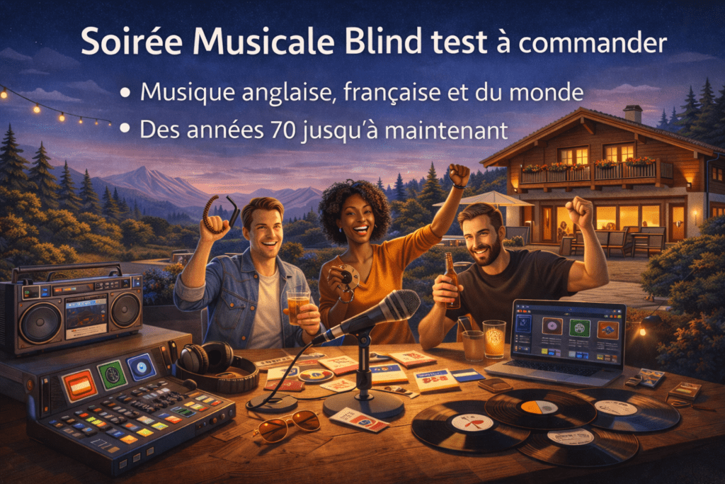 image qui décrit les informations de la soirée musicale spéciale lors de la llocation maison vacances