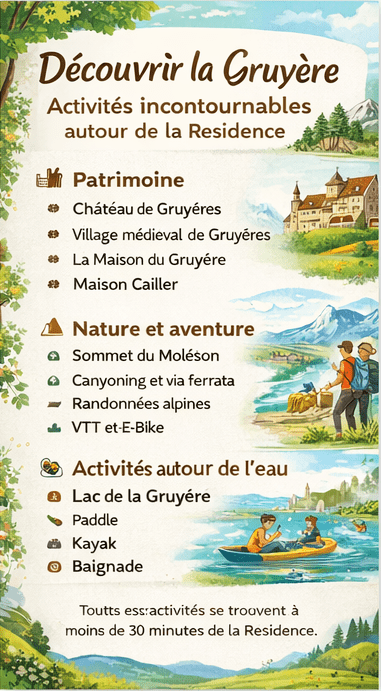 image qui décrit les informations quoi faire en gruyère pour la llocation maison vacances