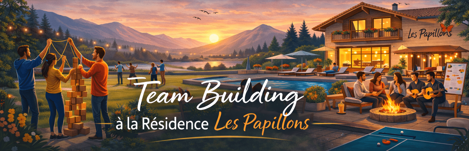 Bandeau du team building à la résidence location maison vacances