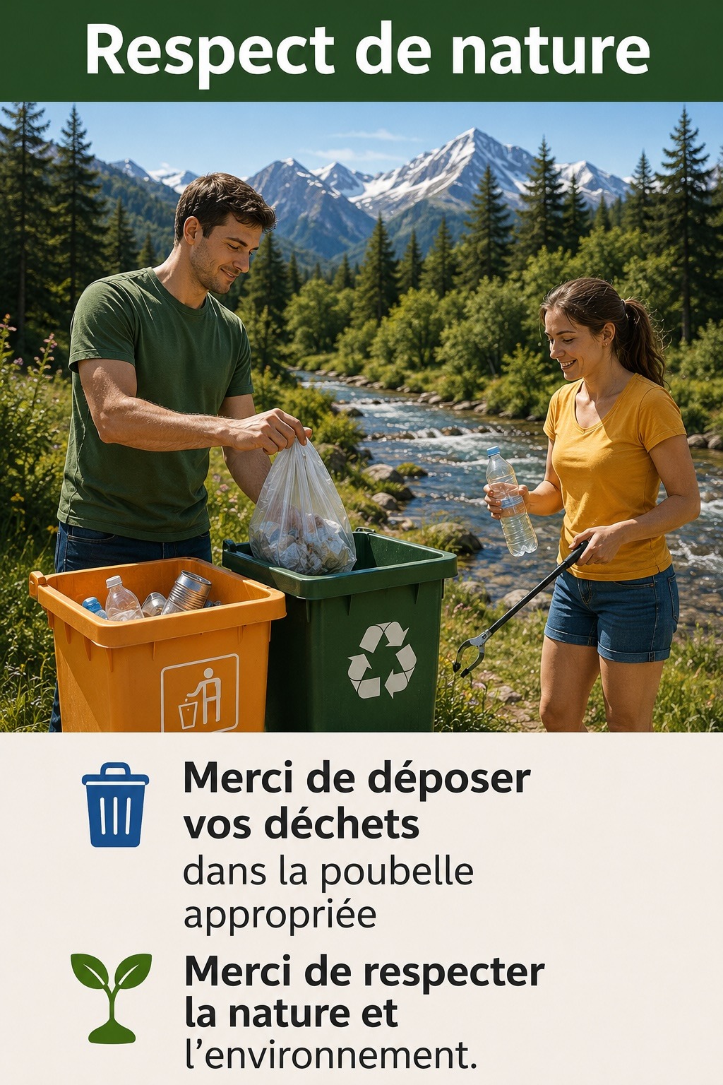 image qui décrit les informations des respect des règle respect nature pour la location maison vacances