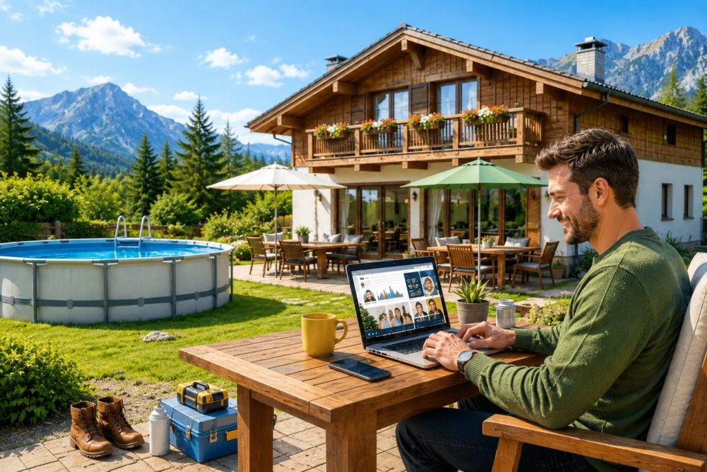 télétravail pour la location de la maison de vacances en Gruyère pour 10 personnes