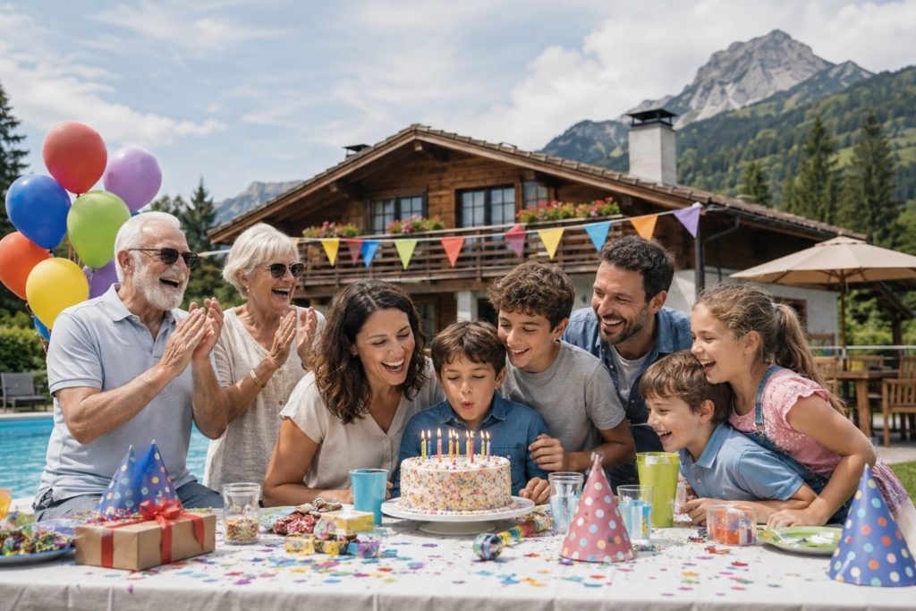 réunion familiale anniversaire llocation-maison-vacance-gruyere-suisse