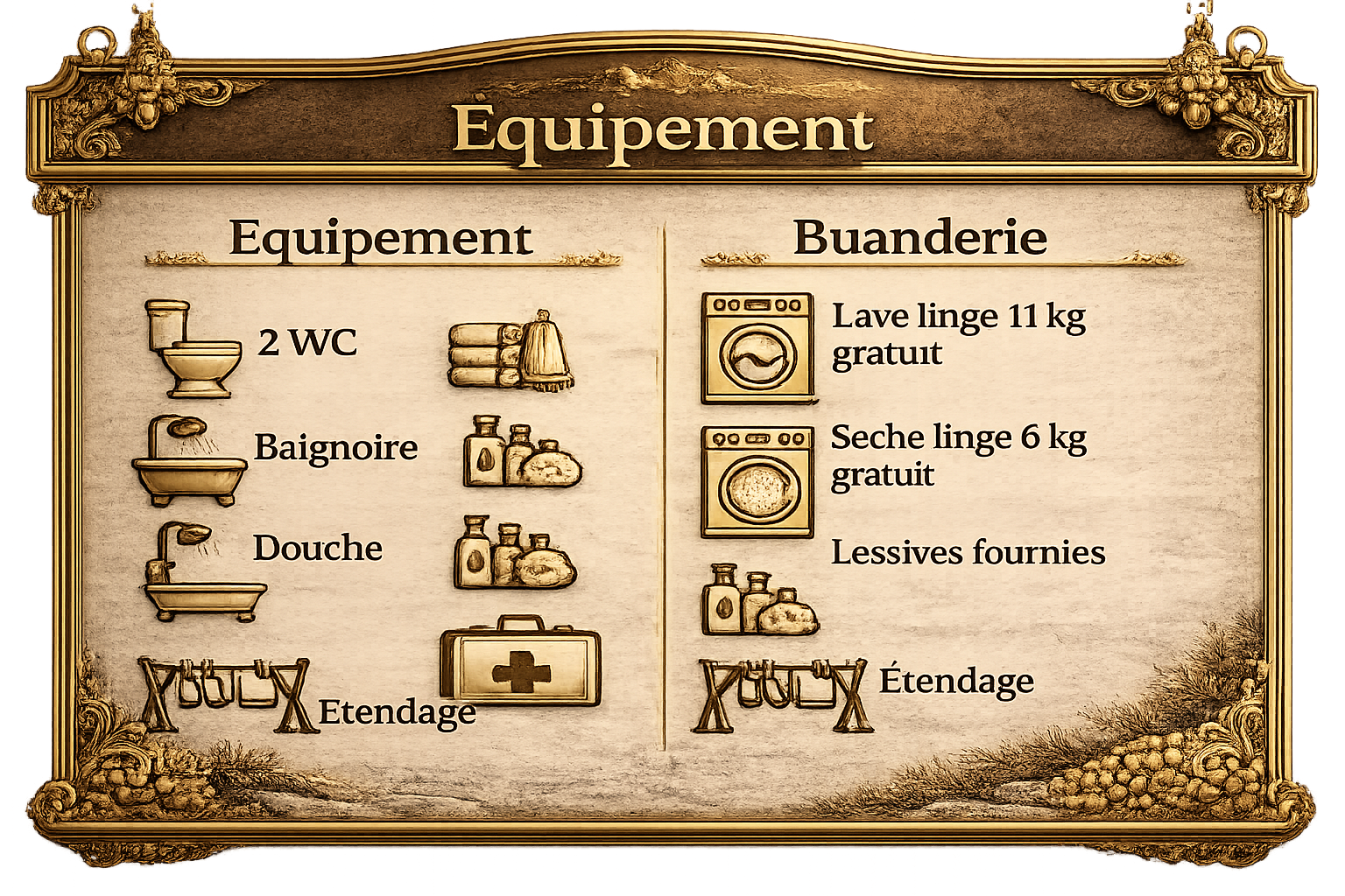 equipement wc pour la location de la maison de vacances en Gruyère pour 10 personnes