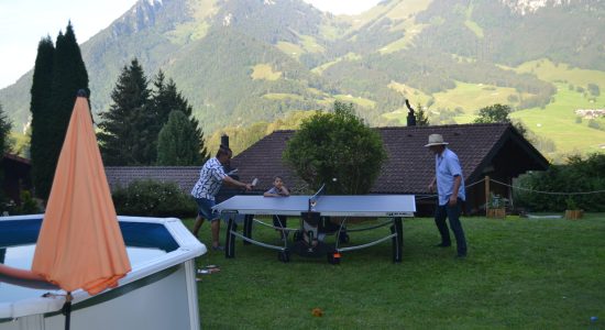 Loisir sur place ping pong  résidence les papaillons Gruyere Fribourg Suisse